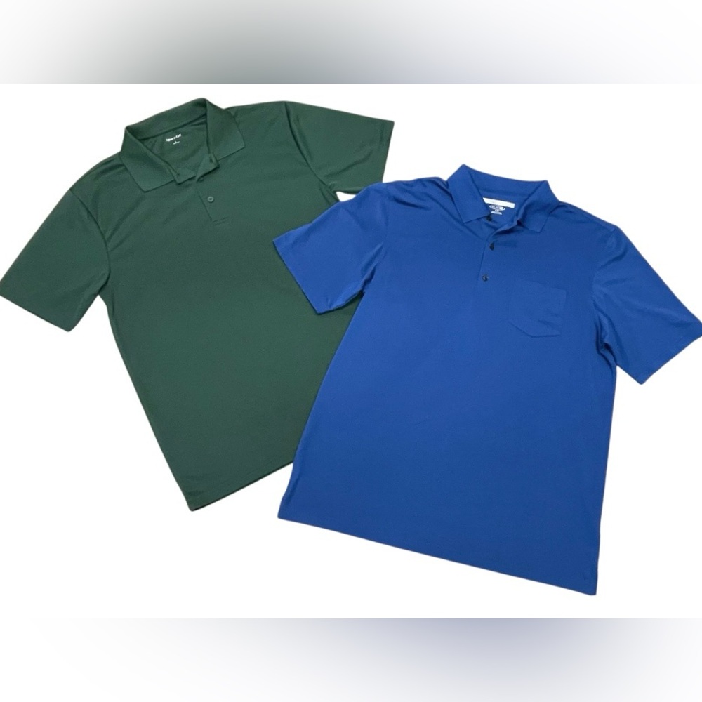 Lot of 2 MEN’S POLO SHIRTS size Large GREG NORMAN and SPORT TEK